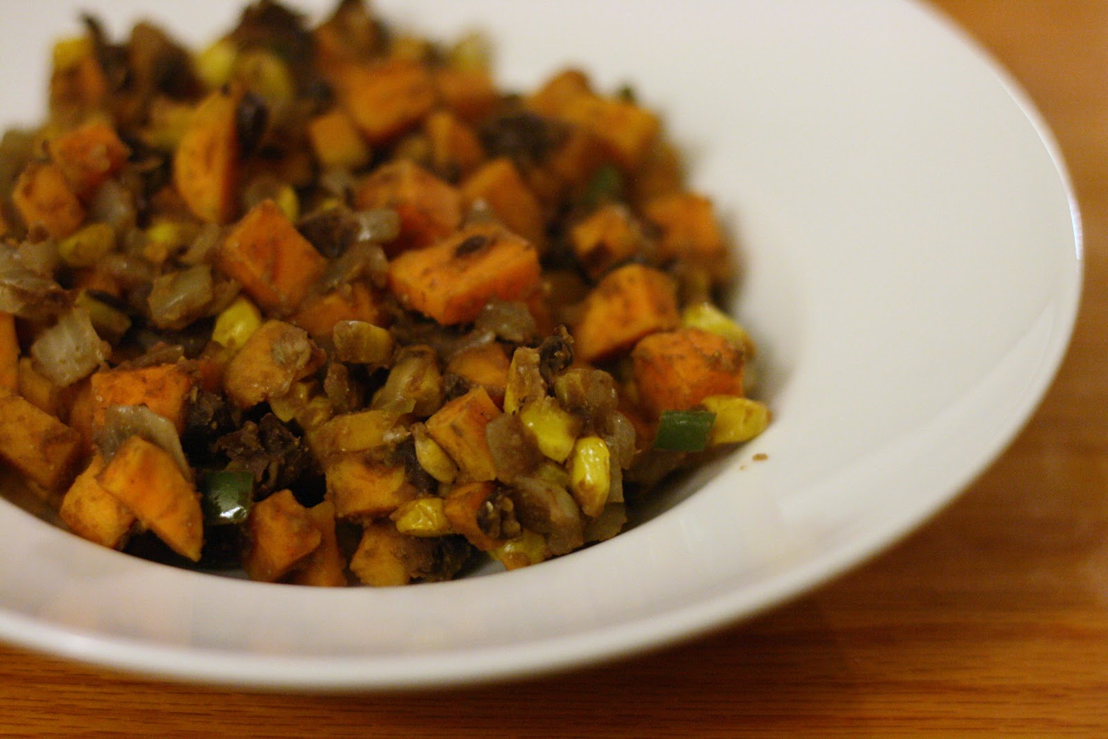 Laine's Recipe Box Black Bean and Sweet Potato Hash