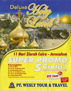 DELUXE HOLYLAND 11 HARI ZIARAH CAIRO JERUSALEM SUPER PROMO 5 GRATIS 1