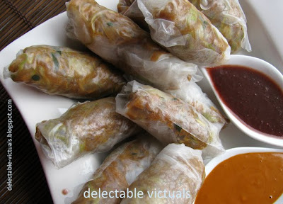 easy recipe Fresh Spring Rolls with Rutabaga, Turnip, Zucchini filling