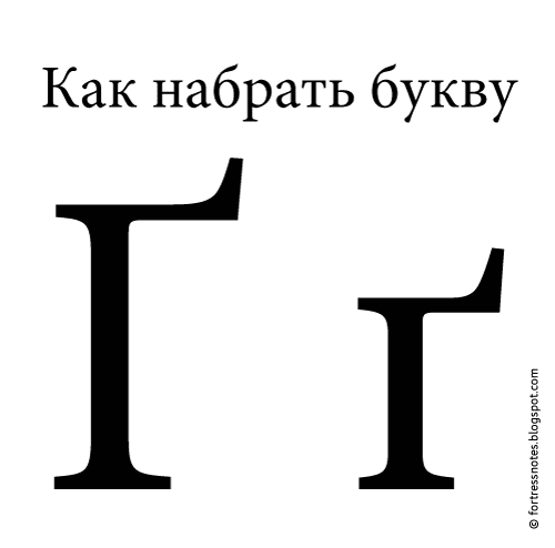 Как набрать букву Ґ