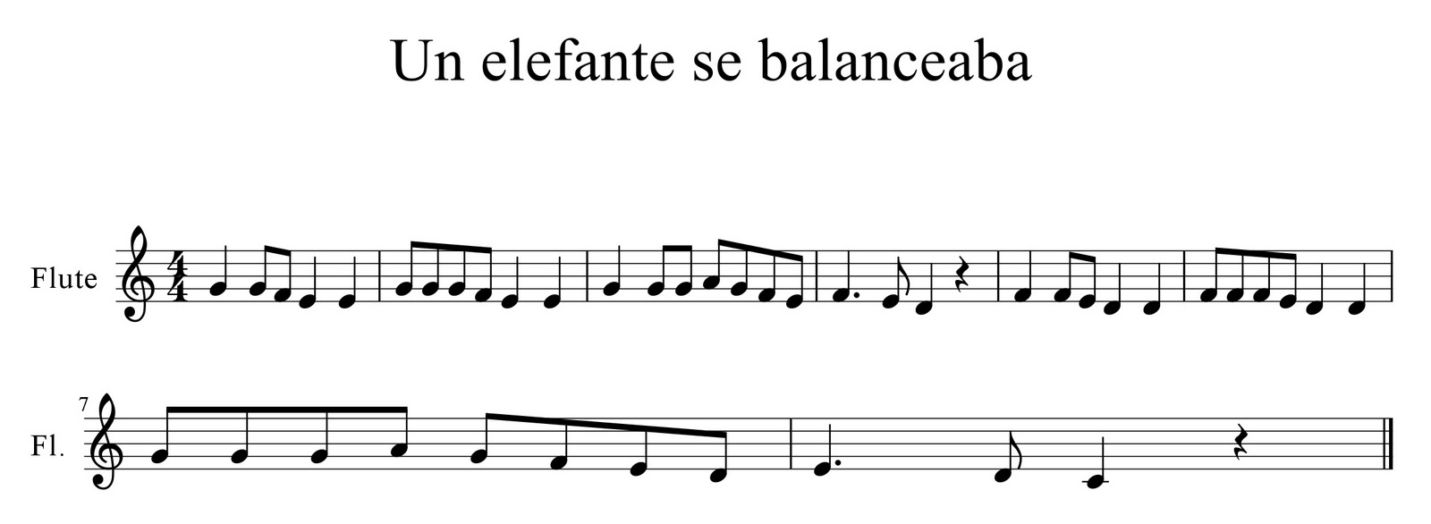 Tubepartitura Un Elefante Se Balanceaba Partitura De Flauta Travesera My XXX Hot Girl