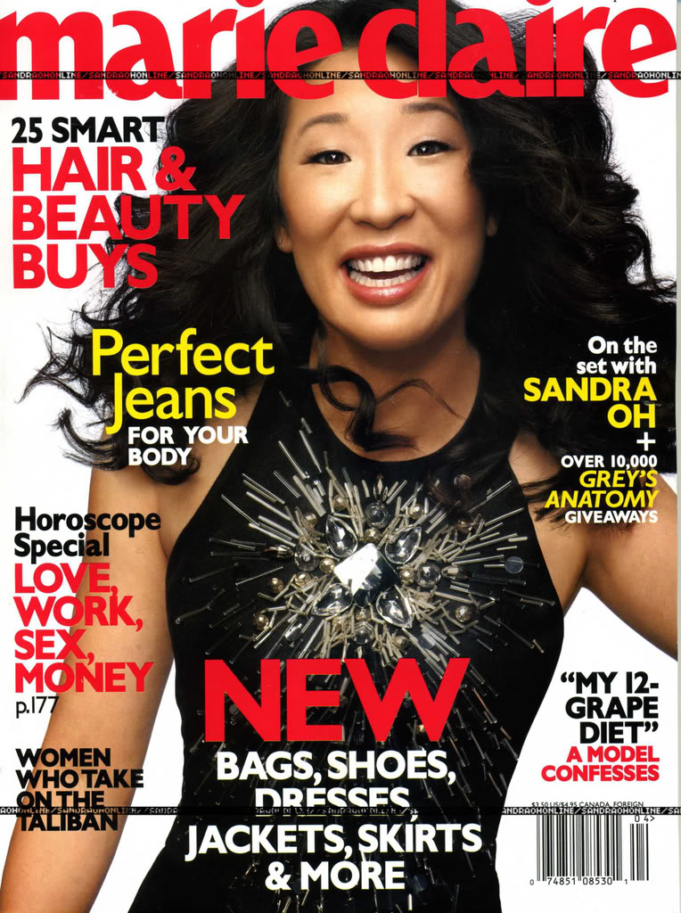 The Marie Claire Cover | Sandra Oh News.