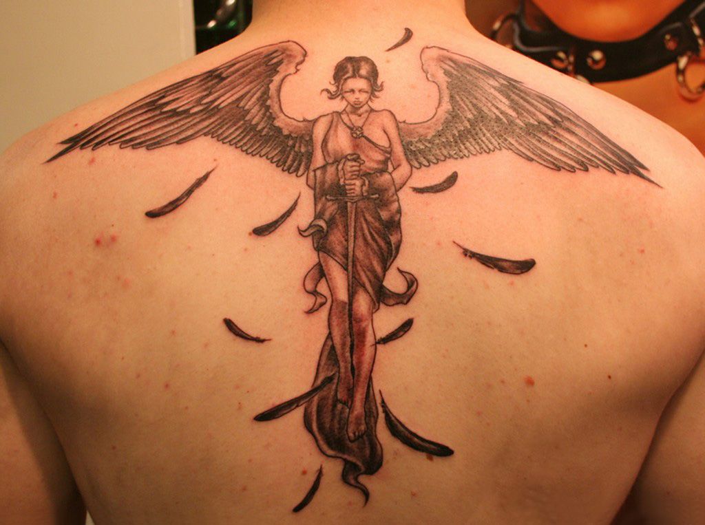 new angel tattoo design new angel tattoo design at 1237 PM