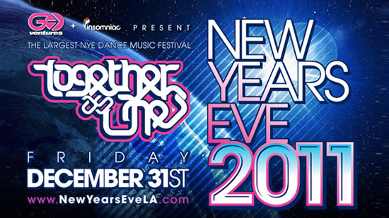 Peep the official trailer for Together As One 2010/2011 New Years Eve partying put on by Insomniac and Go Ventures. It's popping off at the Los Angeles 