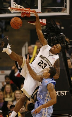 You Got Dunked On Wake Forest S James Johnson Dunks On Unc S Danny Green