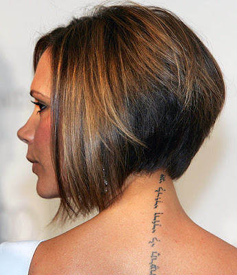 Victoria Beckham Tattoo Neck