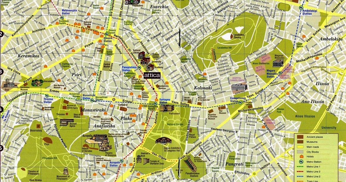 Apartments in Athens Center Map of Athens Center downtown
