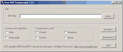 FreePDFCompressor interface