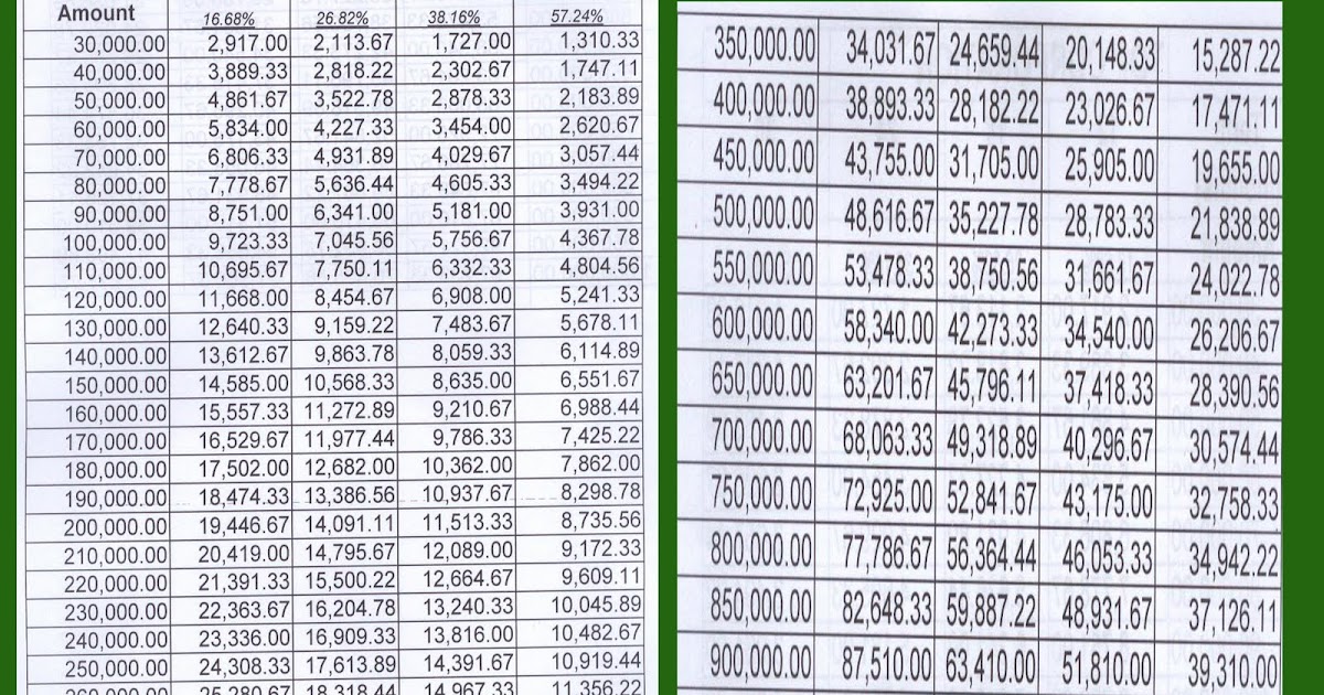 loan table