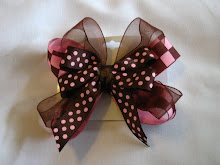 Pink and Brown Bow #B1