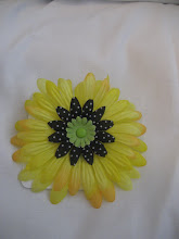 Yellow/Black/Green flower #F10
