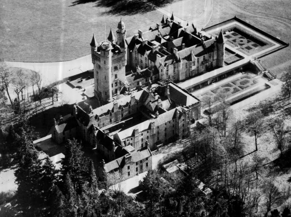 Tour Scotland Photographs: Old Aerial Photograph Balmoral Castle Scotland