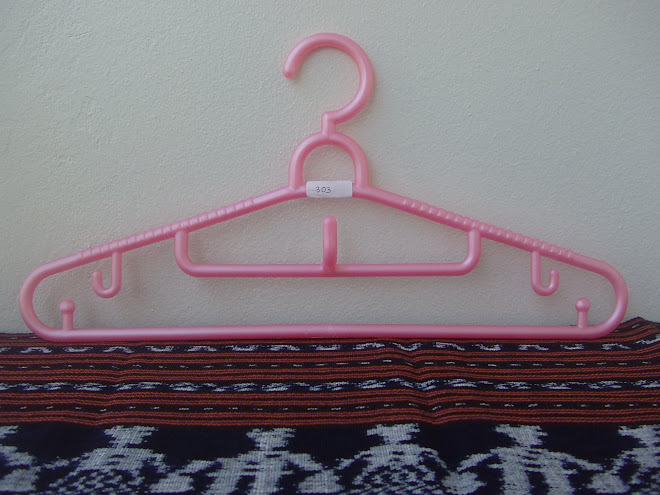 Plastic Hangar, Style 303, Pink, Stackable Hook