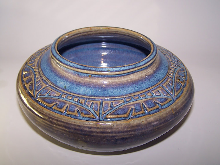 Carved Stoneware Bowl