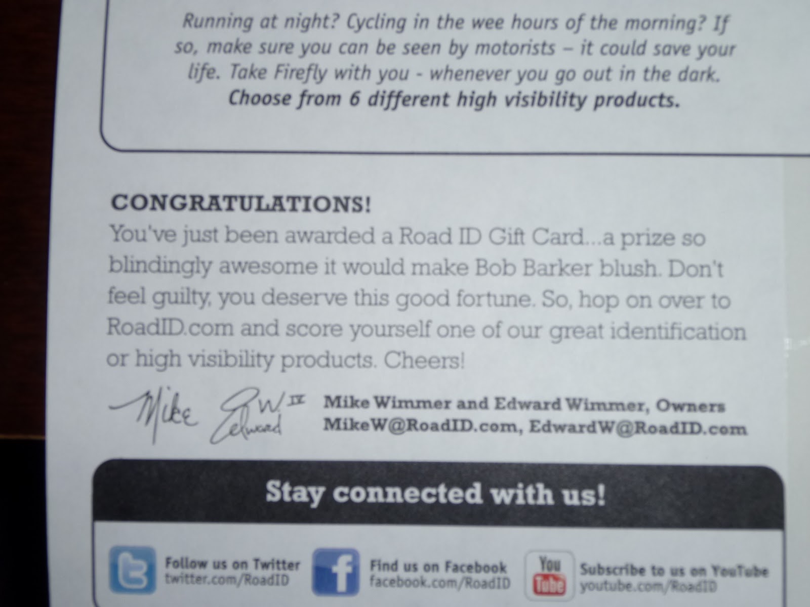 DETROIT RUNNER.... New mail from RoadID