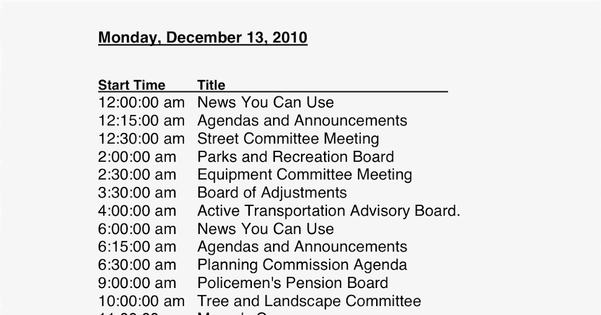 Government Channel of Fayetteville, Arkansas: Program guide for