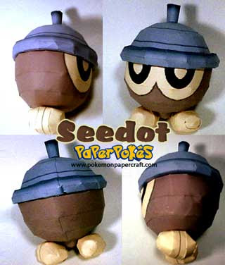 Pokemon Seedot Papercraft Regular