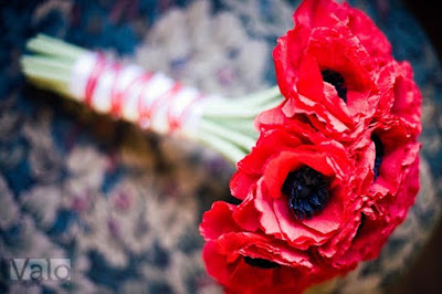 Anemone Wedding Bouquet on Anemone Wedding Bouquet Red Paper Flower Poppies   Handmade Flowers