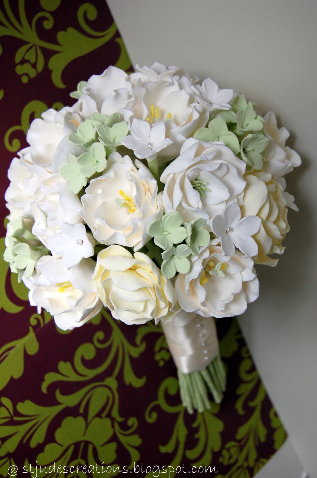everlasting tulip clay wedding bouquet Handmade PaPer FloweRs by Maria Noble