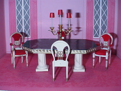 1/16 SCALE DINING ROOM TABLE SET IDEAL PETITE PRINCESS 4421-4 250 NO PICTURE 