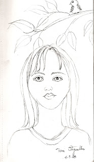 face sketch drawing for online class