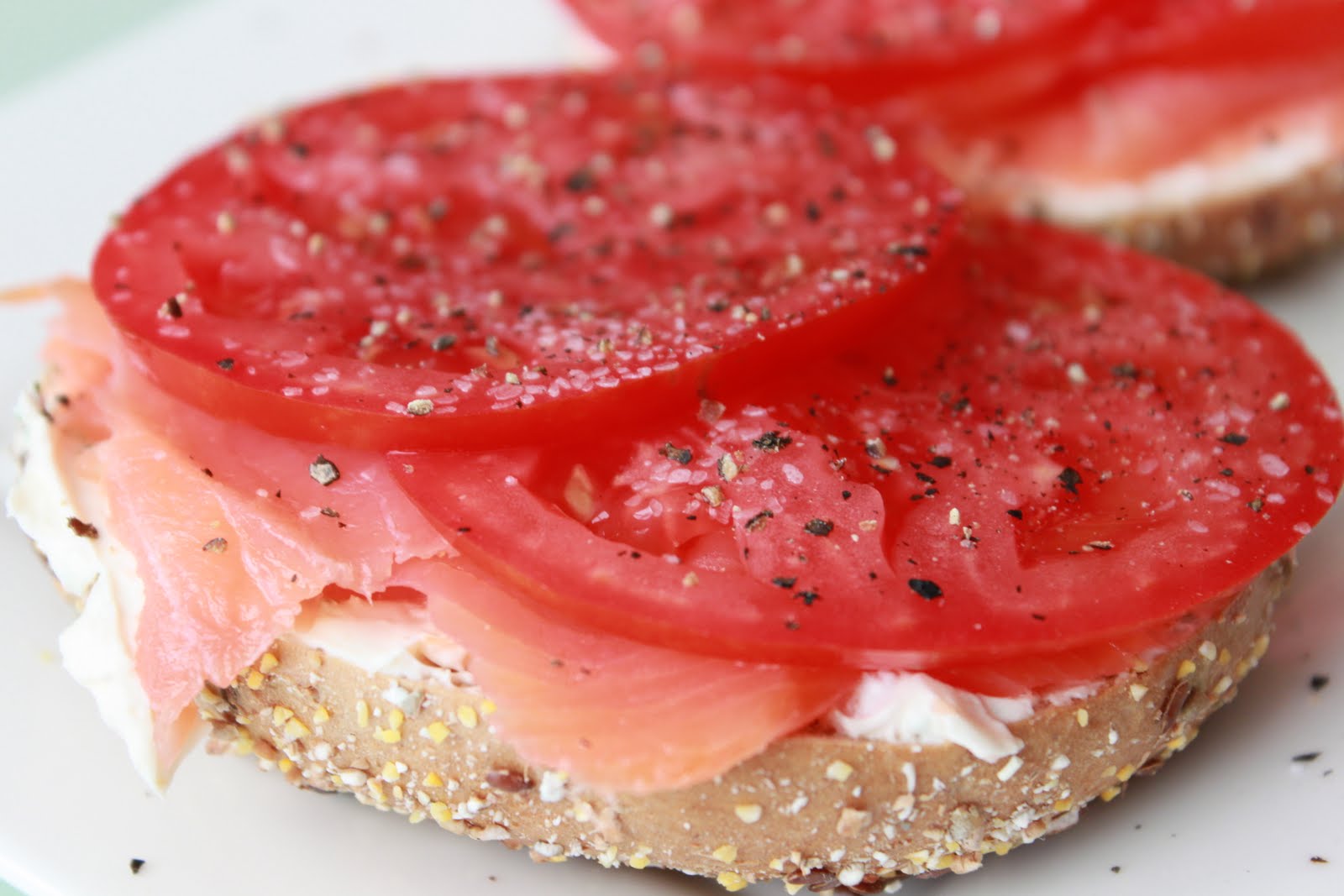 everywhere orange Lox and Bagel with Tomato