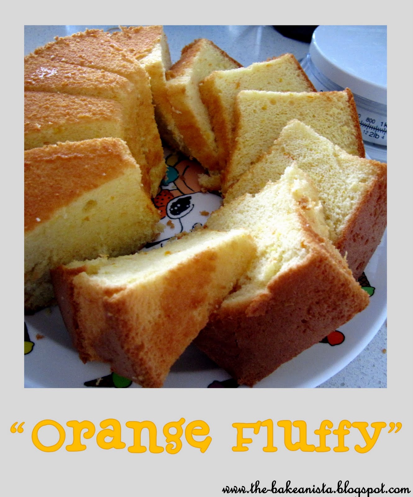 The Bakeanista Orange & Poppy Seed Chiffon Cake