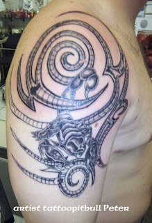 Custom Tribal Scorpion Tattoo