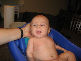 Riley loves his bath and his omi