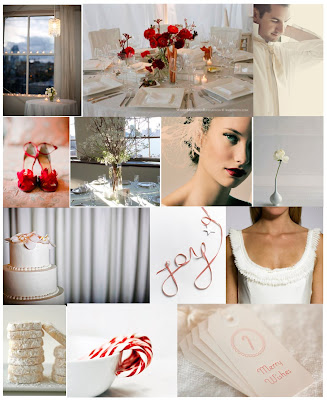 pictures of red and white wedding. Row 1: Michele M. Waite,