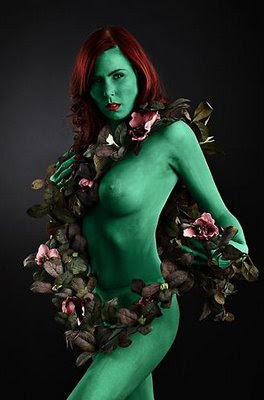 Amazing Art Body Painting For Imagine A Superhero Poison Ivy