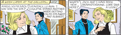 Margo's wearing those pearls awfully low today...