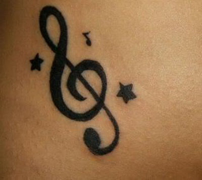 musical tattoo. Tattoo music notes