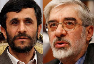 Mahmoud Ahmadinejad, Iranian President &  Mir-Hossein Mousavi, the last Prime Minister of Iran
