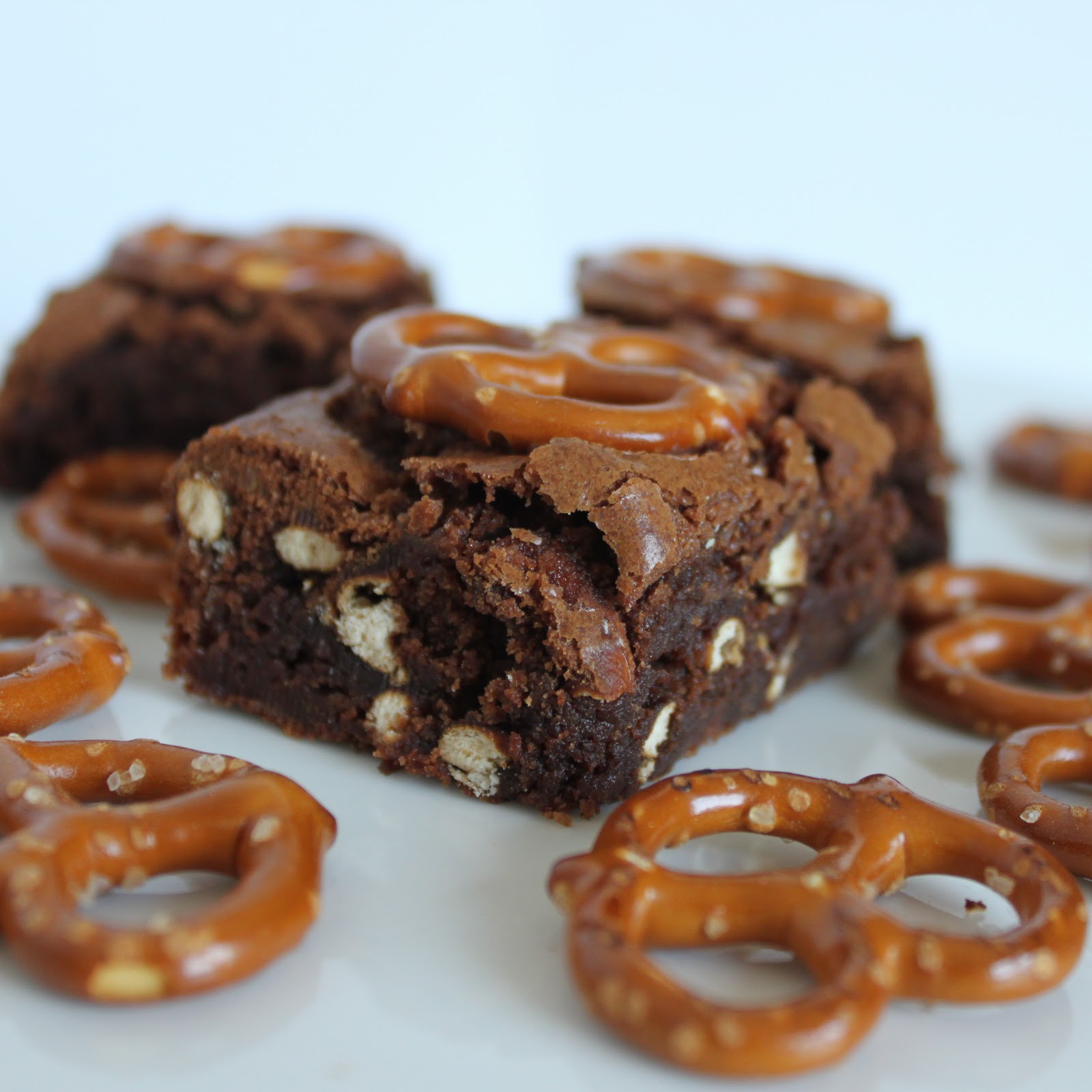 Squirrel Bakes Toffee and Pretzel Brownies