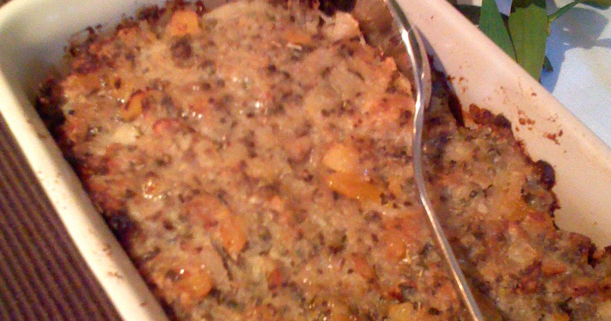 ruth's kitchen experiments My sage, sausage and apricot stuffing