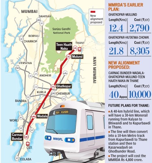 Wadala To Kasarvadavali Metro Route Map Twenty22-India On The Move: Mumbai Metro Snippets