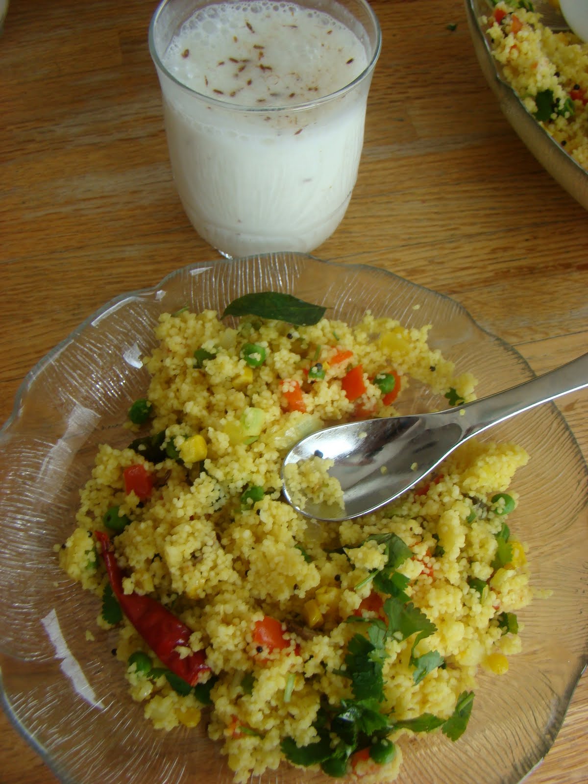 My Favorite Recipes Collection Couscous Pilaf with Salty Lassi