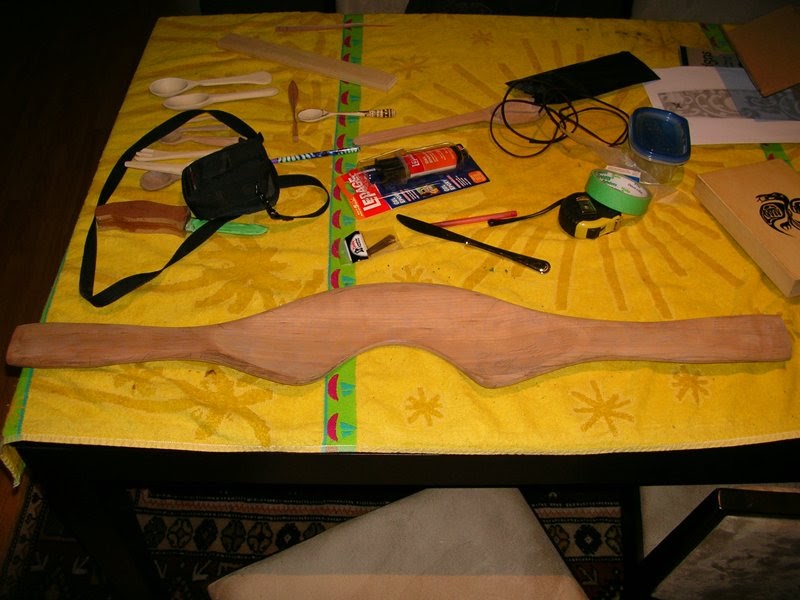 Paddle Making (and other canoe stuff) Decorated Portage Yoke