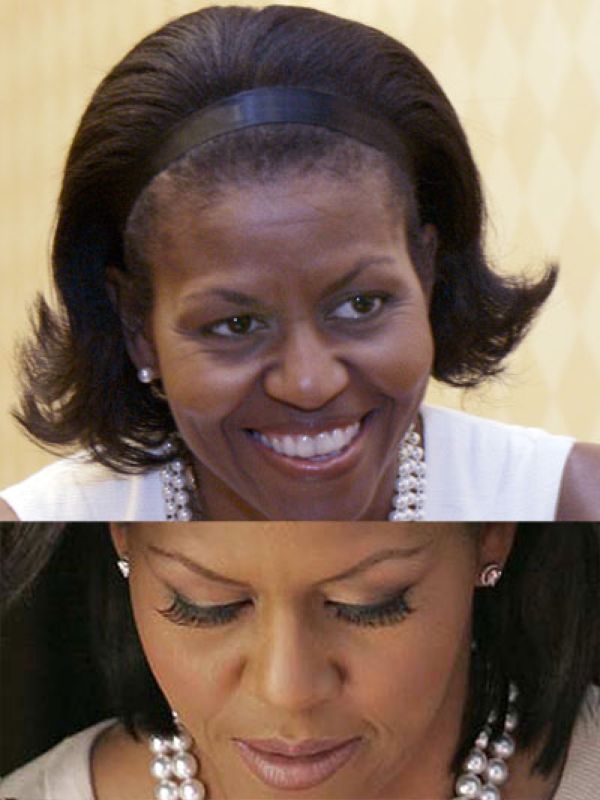 eyelashes michelle obama fake don another ladies obamas