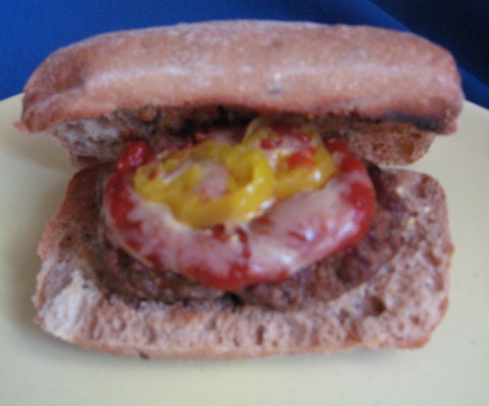 Pizza Pizzazz Grilled Pizza Burgers on Ciabatta Bread Recipe