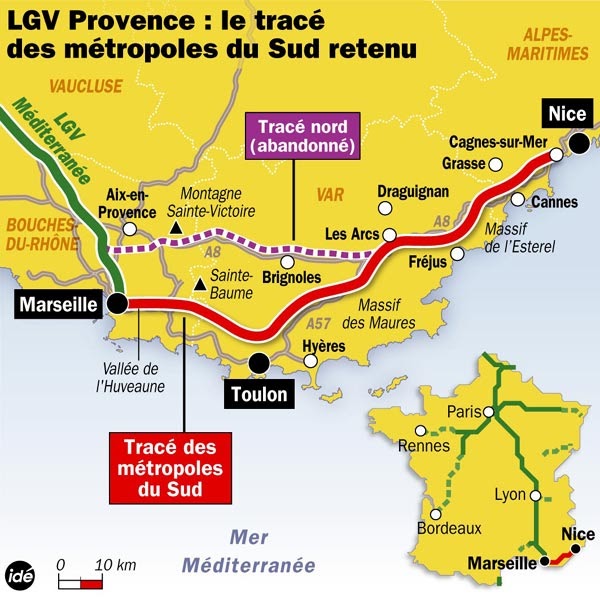 LE RACO LGV ParisNice par Marseille et Toulon