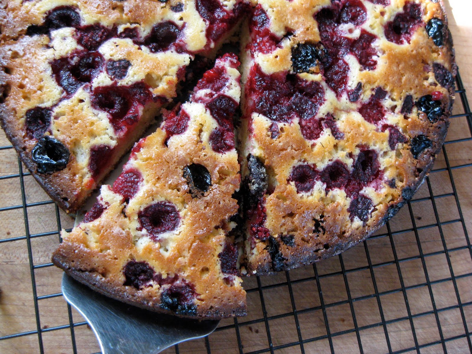 Girl In An Apron Raspberry and Dried Cherry Cake.