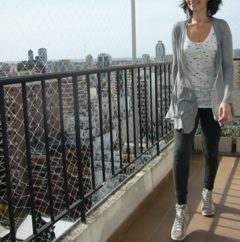 tenis cano alto com legging