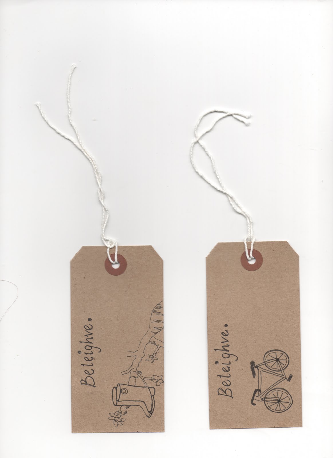 Beleighve Swing tag designs for my brand.