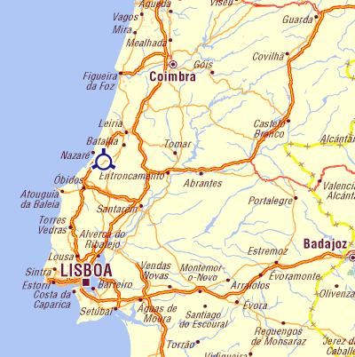 alcobaça location map