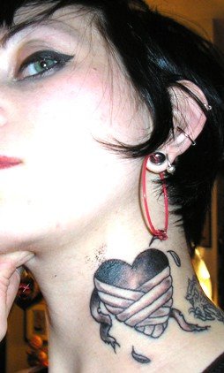 Women Neck Tattoos