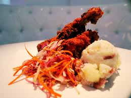 Yeast Confection Chicken Recipes American Cupcake S Red Velvet Fried Chicken With Cream Cheese Mashed Potatoes Recipe