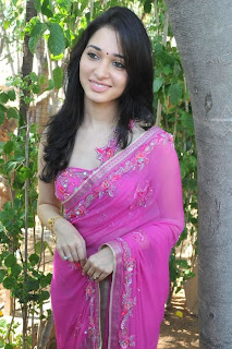 Actress Tamanna hot and sexy in pink saree