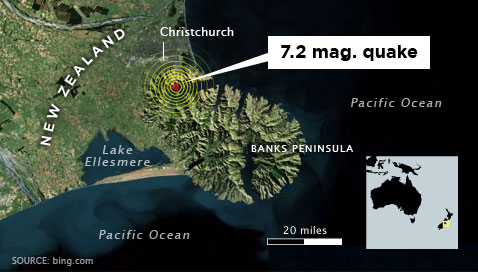 christchurch earthquake in new zealand. New Zealand Earthquake 2010